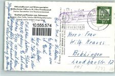 72285 W7293 Kälberbronn 1962 - Strähle Luftbild Nr. 18869 und Landpoststempel