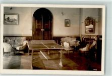 Wohnzimmer im Schloss? Tischtennis 1938 Privatfoto AK