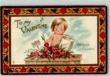 sign.Johnson J. To my Valentine Tucks and Sons Nr.114 Amor Künstlerkarte