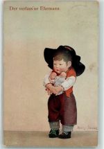 Der verlassene Ehemann Tucks Karte Nr. 958 Käthe Kruse Gebrauchsspuren