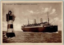 Columbus den Rotesand-Leuchtturm passierend Dampfer Columbus