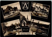 38875 O3701 Elend 1963 - Mehrfachbilder , Ferienheim Völkerfreundschaft, Austrieb der Kühe, Bahnhof, Wald-Freibad