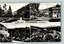 55442 W6534 Stromberg , Hunsrück - Ortsansichten Springbrunnen 4-Bildaufnahme