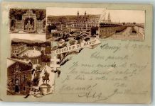 54000 Nancy 1894 Lithographie Denkmal Vorlaüfer