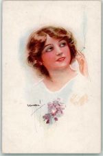 Frau beim Rauchen Verlag Erkal Serie 303/4 sign. Usabal Zigarette 1918 Künstlerkarte