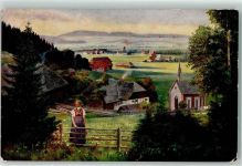 79856 W7824 Hinterzarten 1913 - Schwarzwaldmädchen Tracht Kapelle