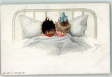 Schwarzafrikaner Kinder im Bett Spark, Ch.