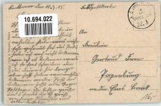 Mlawa Mielau 1915 Gebrauchsspuren Feldpost WK I Cavall.Div.