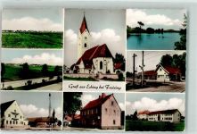 85386 W8057 Eching , Kr Freising - Kirche Bahnhof