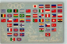 Flaggen der teilnehmenden Länder Olympiade 1936