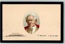 Portrait Papst Leo XIII 2.3.1810 - 20.7.1903 Lithographie Papst Prägedruck