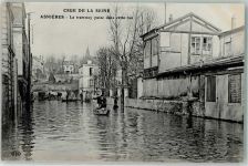 27260 Asnieres Foto AK Hochwasser