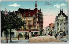 03042 O7500 Cottbus 1916 - Berliner Straße Straßenbahn Litfaßsäule