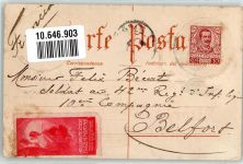 20100 Milano 1906 Gebrauchsspuren Künstlerkarte