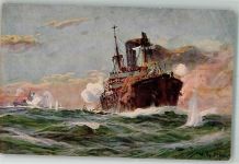 WK I U-Boot Spende 1917 U-Boot im Gefecht Stöwer, W. Künstlerkarte