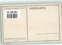 WK I U-Boot Spende 1917 U-Boot im Gefecht Stöwer, W. Künstlerkarte