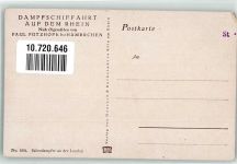 sign. Pützhofen-Hambüchen Salondampfer Verlag von Hoursch Nr. 605 Rheinschiff Künstlerkarte