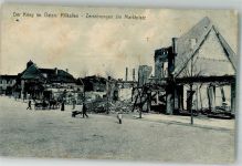 Pillkallen Dobrowolsk Foto AK Marktplatz Trümmerort WK I