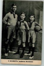 Die 3 Schmidts, moderne Akrobaten Nordische Kunstanstalt Ernst Schmidt Lübeck Zirkus