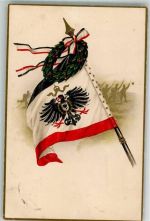Kriegsflagge Siegeskranz WK I Fahne 1915