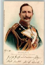 Litho Kunstanstalt Brüning Hanau Adel Kaiser Wilhelm II 1900