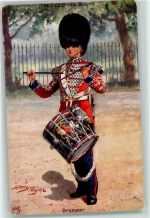 The Coldstream Guards Drummer Uniform sign.Payne Harry Tucks Oilette Nr.9993 Militär Großbritannien Künstlerkarte