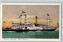 Raddampfer Stadt Bregenz im Flaggenschmuck Bodenseeschiff 1925