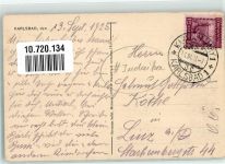 Karlovy Vary Karlsbad Verkehr bei der Colonade Wo bin ich? Rätsel 1927