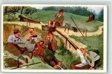 Humor Picknick Wandern Verlag Brüder Kohn 717-2 B.K.W.I. Schönpflug, F. Künstlerkarte