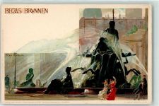 W7500 Karlsruhe , Baden Begas Brunnen Verlag Velten Nr. 153 Kley, H. 1899 Lithographie / Künstlerkarte