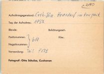 27472 W2190 Cuxhaven 1957 FOTO KEINE AK Foto montiert auf Karton Hasendorf im Kurpark