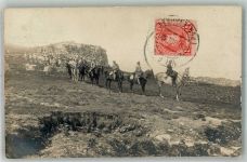 Vigo 1908 Foto AK Uniform Reiter Ort handschriftlich Marke bildseitig