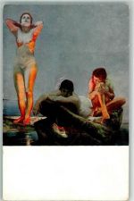 Verlag EAS Nr. 9 Blaue Stunde Erotik Akt Klinger, M. Künstlerkarte