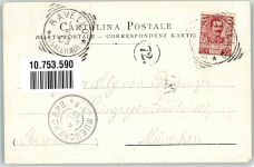 84011 Amalfi 1903 Foto AK Denkmal Piazza Adelskorrespondenz