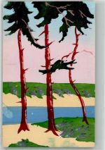 Landschaft Schablonenmalerei Handgemacht