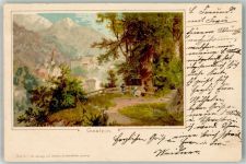 5151 Gastein 1898 Lithographie / Künstlerkarte