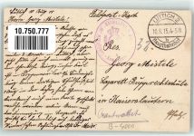 Liege Lüttich / Luik 1916 Gebrauchsspuren Feldpost WK I Landsturm-Inf-Bat. 4.Komp. Krankenhaus