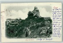 80073 Capri 1903 Foto AK Leuchtturm Adelskorrespondenz