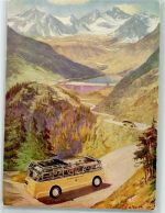 Silvretta Hochalpenstraße Postbus Künstlerkarte