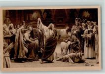 W8103 Oberammergau Offizielle Postkarte der Passionsspiele No. 58 Vertreibung der Händler Foto Traut Volksschauspiel 1922