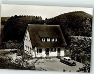 76332 W7506 Gaistal Foto AK Pension Gasthaus Waldcafé Auto