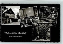 64546 W6082 Walldorf , Hess - Waldgaststätte Gundhof Innenaufnahme Gastraum Gartenwirtschaft Zigeuner-Eiche 4-Bildaufnahme