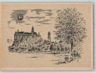 72488 W7480 Sigmaringen Künstlerkarte Ortsansicht sign. Ludwig Schäfer-Grohe Städtebilder Nr. 96
