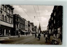 44623 W4690 Herne , Westf - Bahnhofstraße mit Evangel. Kirche
