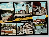 88630 W7798 Pfullendorf , Baden - Freibad Kirche Café Pfalz Springbrunnen Fachwerkhäuser Mehrfachaufnahme