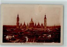 Saragossa Zaragoza - Teilansicht mit Basilika del Pilar
