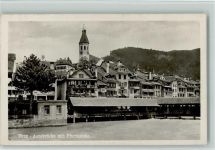 Thun Aarebrücke mit Pfarrkirche Brücke