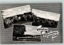 69436 W6936 Schwanheim , Baden - Ortsansichten 3-Bildaufnahme