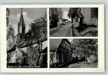 29303 W3103 Bergen , Kr Celle - Kirche Ortsansichten 3-Bildaufnahme