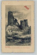 Maggi - Büttenpapier? Federzeichnung Künstler sign Fraipont - Lyonnais. Nr. 7 - Ruines de Rochetaillee - Burgen - Frankreich Werbung